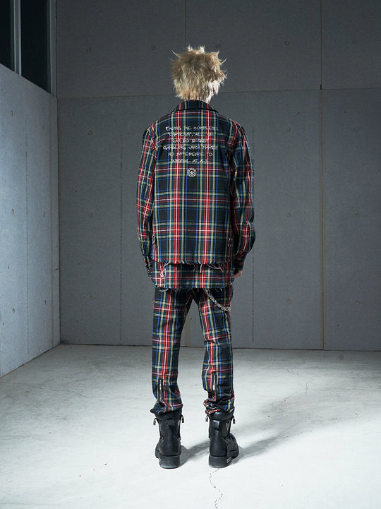 VENTUREK Tartan Check Embroidered Fringe Jacket | Face 3 Face