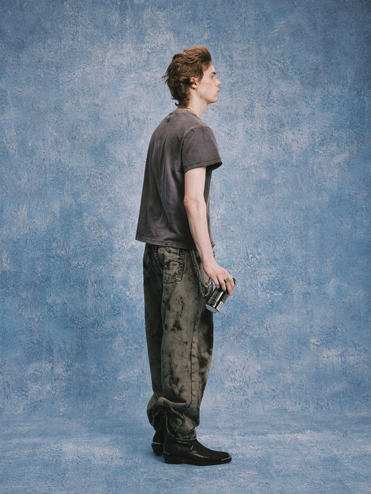 SOD Co. NUMB Print Distressed Washed Tee | Face 3 Face