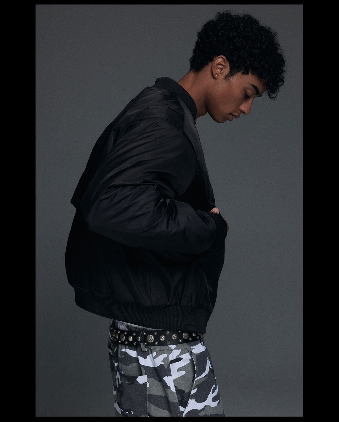 NOVACAM Black Short MA-1 Bomber Jacket | Face 3 Face