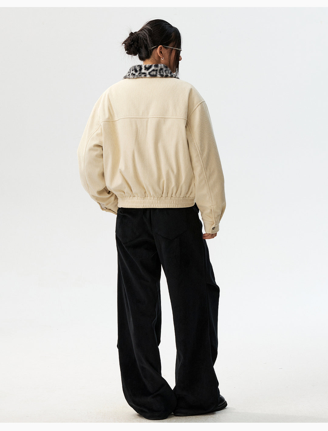MEDM Leopard Fur Collar Corduroy Jacket | Face 3 Face