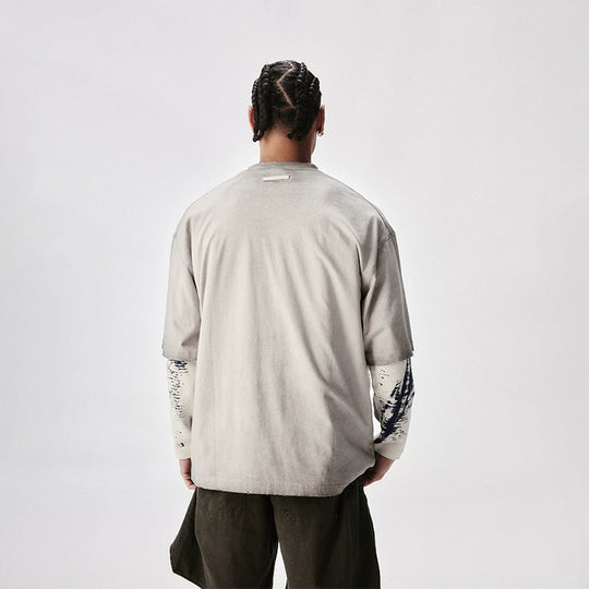 Labt 3D Patch Embroidery Distressed Tee | Face 3 Face