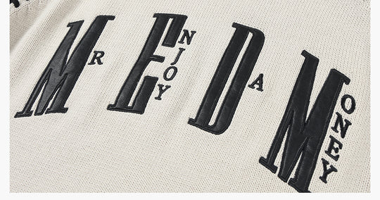 MEDM Color-Blocked Raglan Sleeve Knit Sweater | Face 3 Face