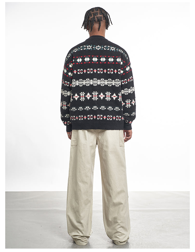 F3F Select Snowflake Button Knit Cardigan | Face 3 Face