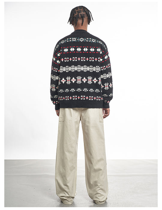 F3F Select Snowflake Button Knit Cardigan | Face 3 Face