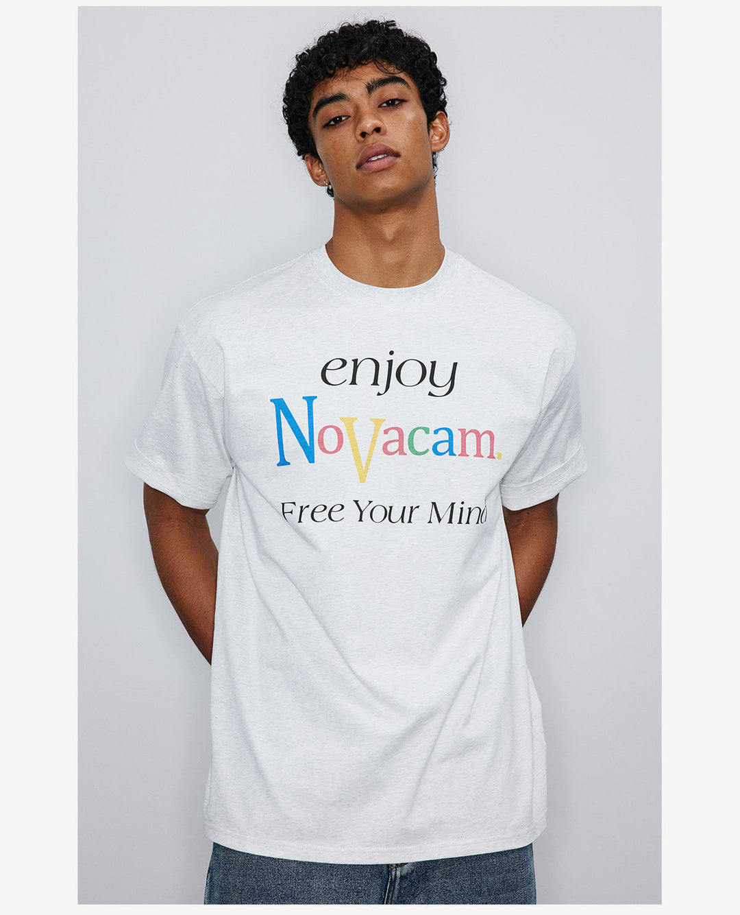 NOVACAM Enjoy Vintage Letter Print Tee | Face 3 Face