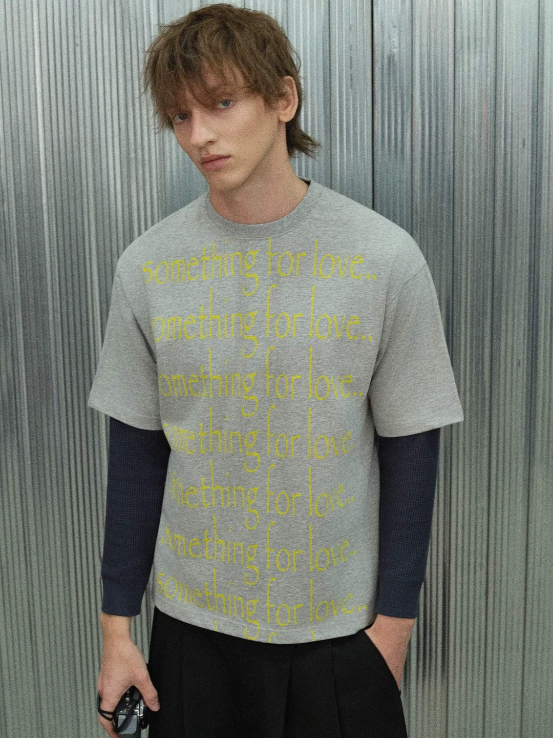 S45 All Over Slogan Print Short Sleeve Tee