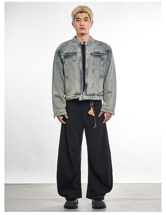 F3F Select Metal Decoration Washed Denim Jacket | Face 3 Face