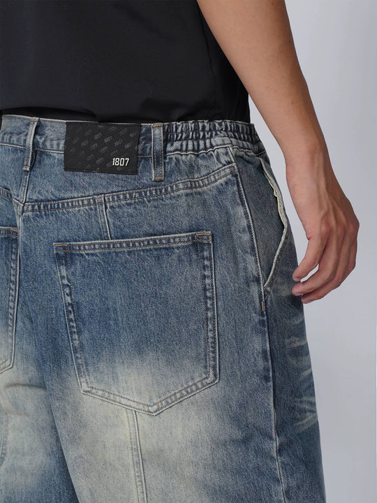 1807 Heavy Washed Whisker Center Stitch Jeans | Face 3 Face