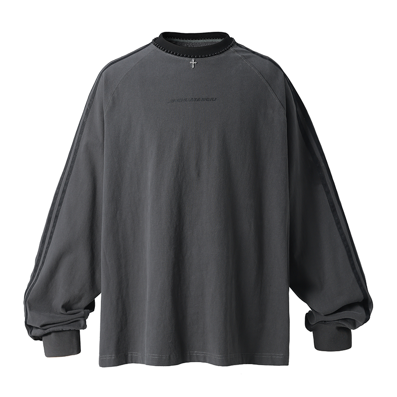 JHYQ Beadwork Washed & Old Long Sleeved Tee