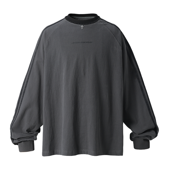 JHYQ Beadwork Washed & Old Long Sleeved Tee