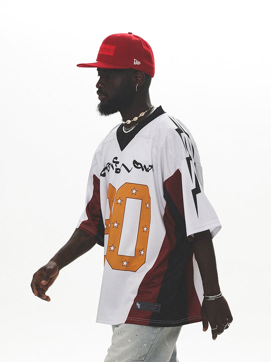 UNTILWERICH Color Block Mesh Hockey Jersey | Face 3 Face