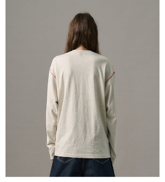 S45 Reverse Stitch Small Logo Long Sleeve Tee | Face 3 Face