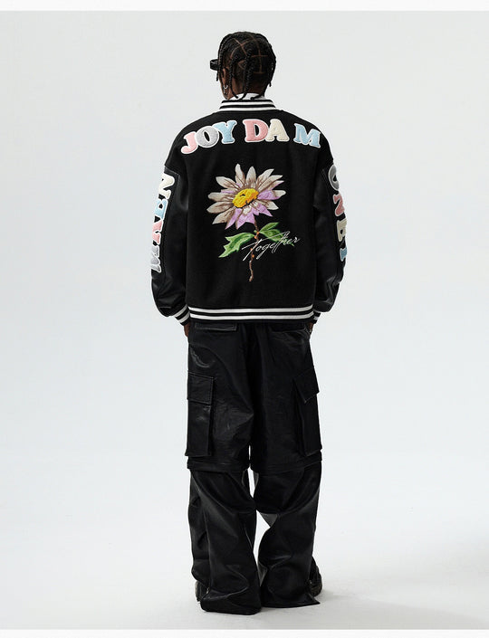 MEDM Daisy Floral Varsity Jacket | Face 3 Face