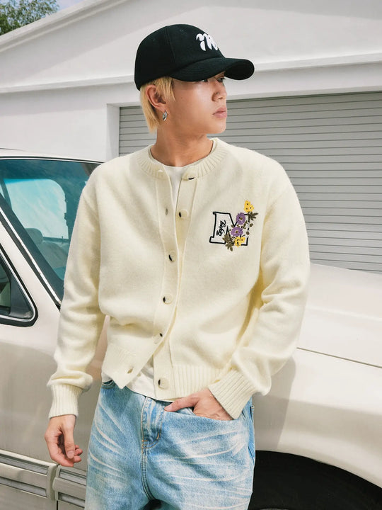 MEDM Floral Embroidered Knit Cardigan | Face 3 Face
