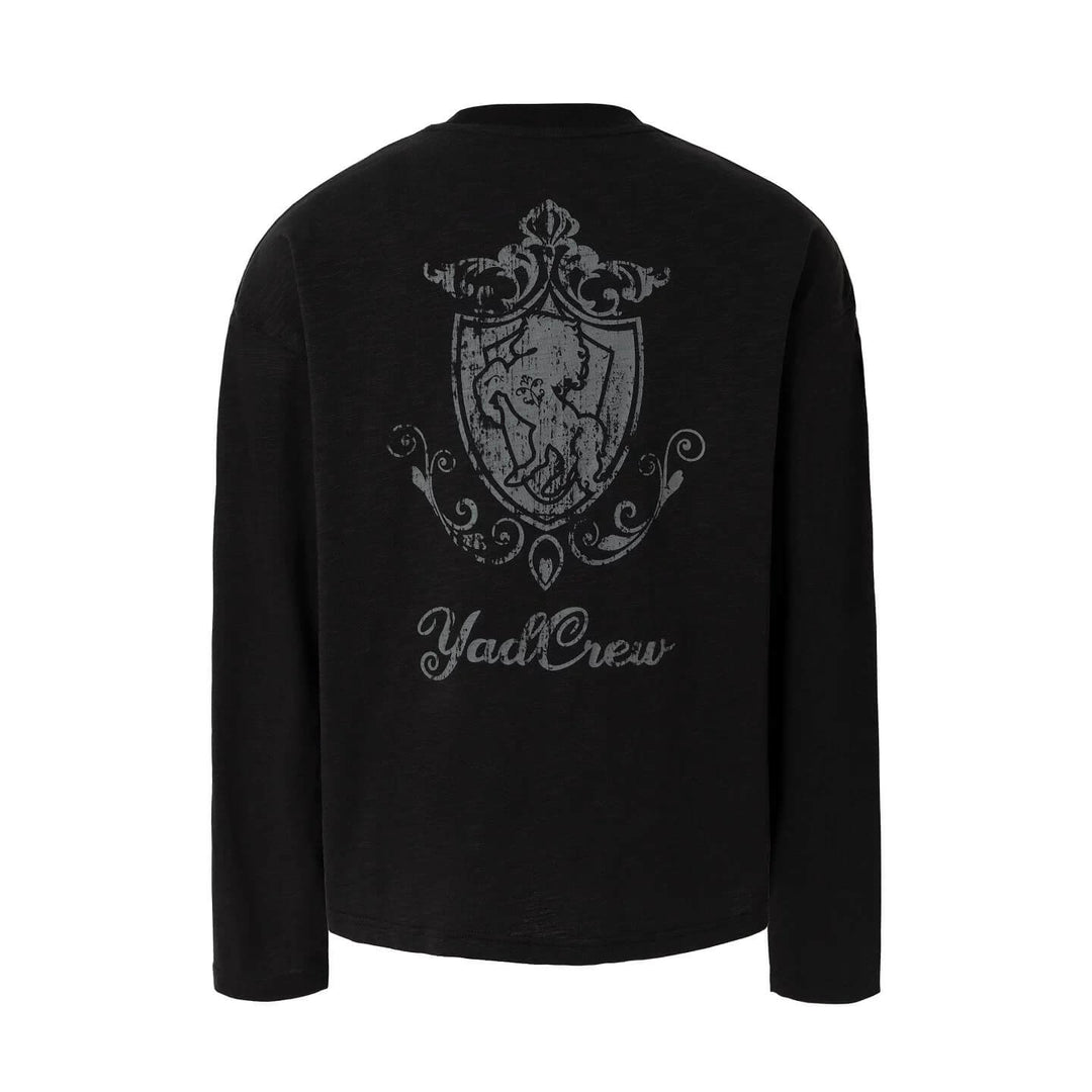 YADcrew Horse Vintage Print Long Sleeve Tee | Face 3 Face