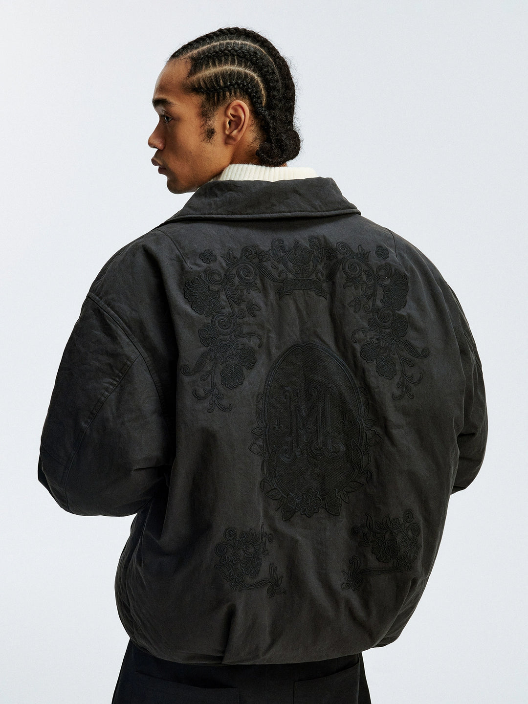 MEDM Floral Embroidered Puffer Jacket | Face 3 Face