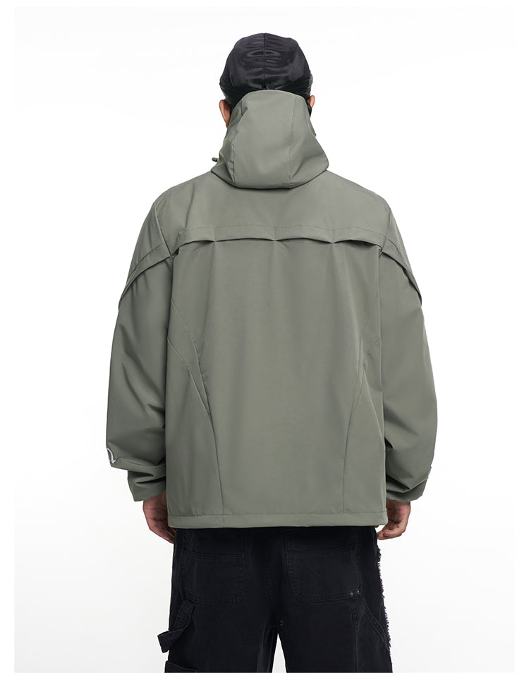 F3F Select Functional Drawstring Hooded Technical Jacket | Face 3 Face
