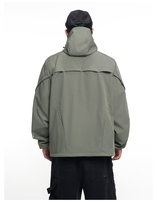 F3F Select Functional Drawstring Hooded Technical Jacket | Face 3 Face