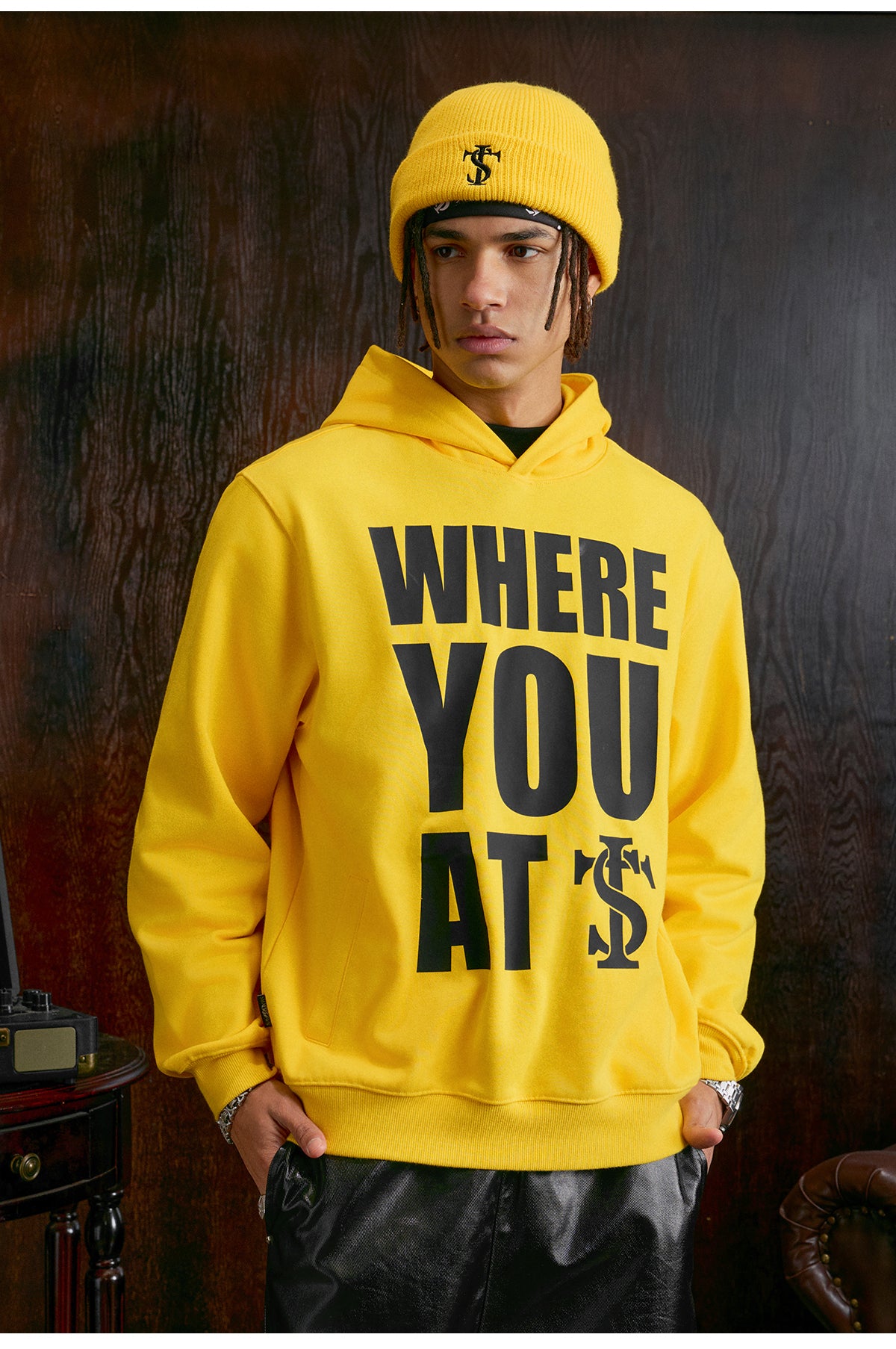 Small Town Kid WHERE YOU AT Slogan Hoodie | Face 3 Face