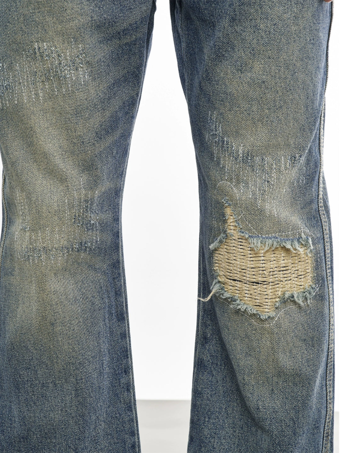 F3F Select Needle Embroidery Hole Micro Flare Jeans | Face 3 Face