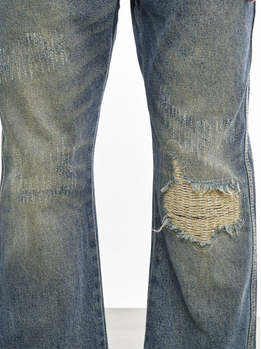 F3F Select Needle Embroidery Hole Micro Flare Jeans | Face 3 Face