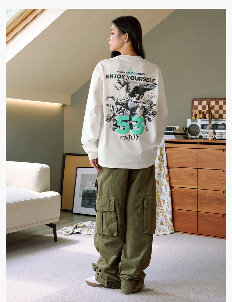 MEDM Pegasus and Rose Logo Long Sleeve Tee | Face 3 Face