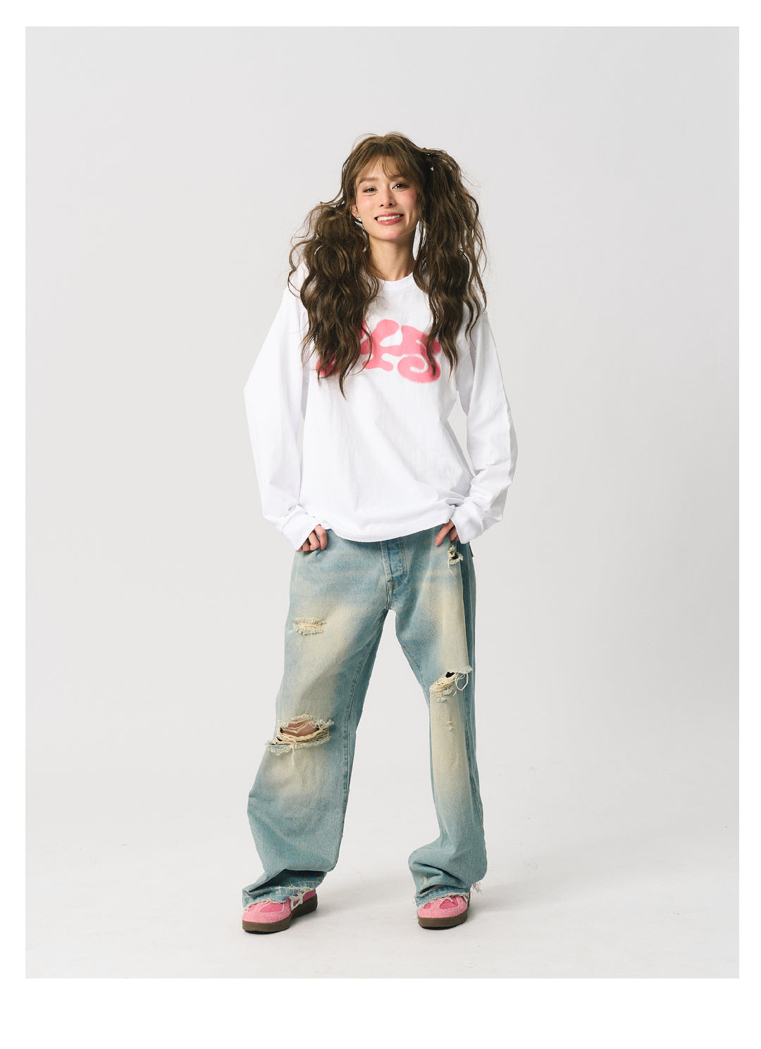 S45 Dot Logo Printed Long-Sleeve Tee | Face 3 Face