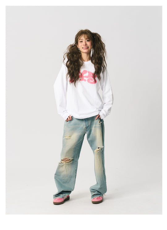 S45 Dot Logo Printed Long-Sleeve Tee | Face 3 Face