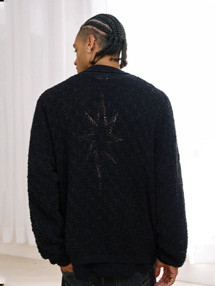 Remedy Mesh Polo Knit Sweater | Face 3 Face