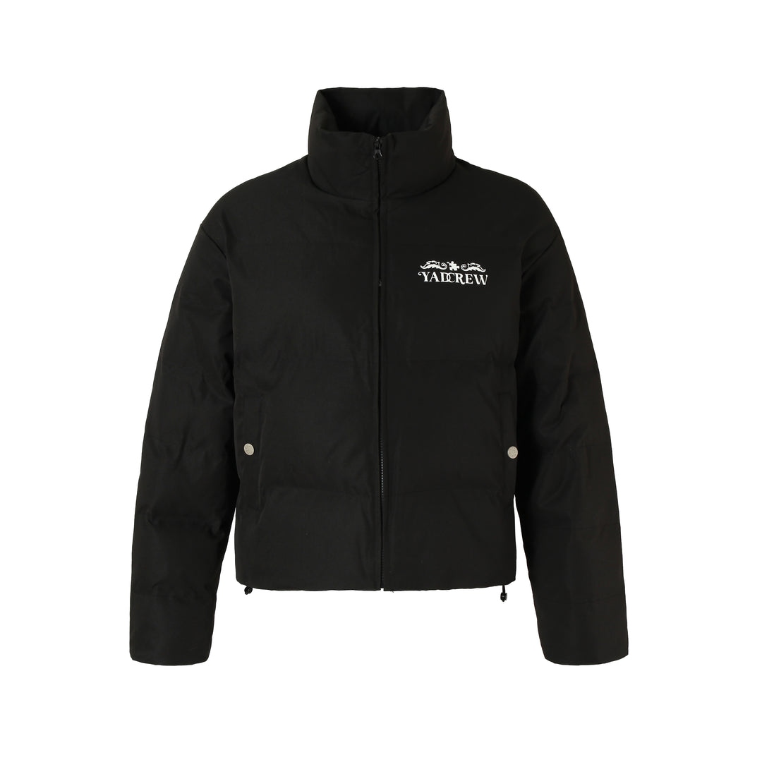 YADcrew Embossed Jigsaw Puzzle Puffer Jacket