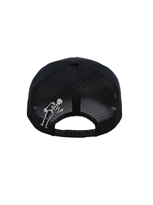 LIBERAFIT Crossbones Leather Patch Trucker Cap | Face 3 Face
