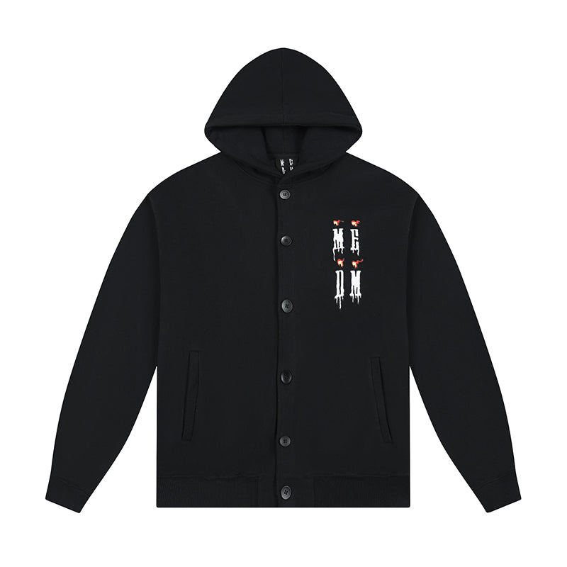 MEDM Candle Logo Button Cardigan Hoodie