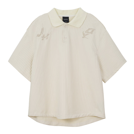 JHYQ Beaded Embroidery Short Sleeved Polo