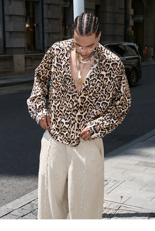 STEEPC Leopard Print Long Sleeve Shirt | Face 3 Face