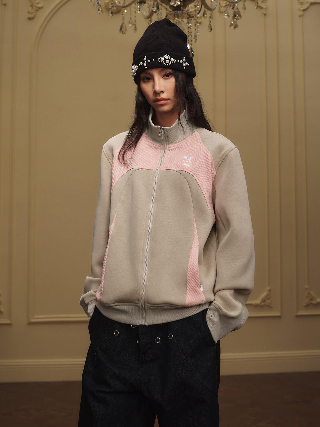 YADcrew Color Block Deconstructed Track Jacket | Face 3 Face