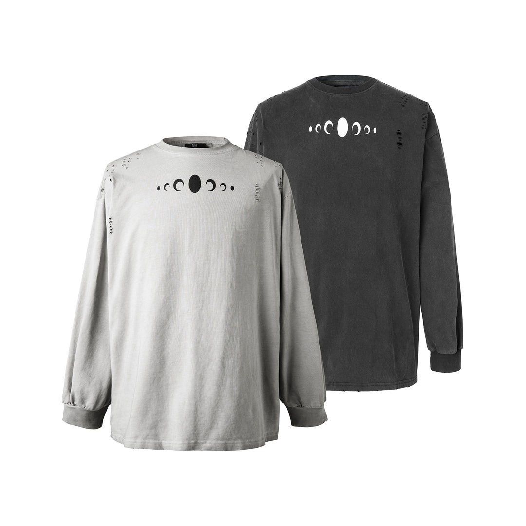 KARMANISTIC Standard Logo Washed Distressed Long Sleeve Tee | Face 3 Face