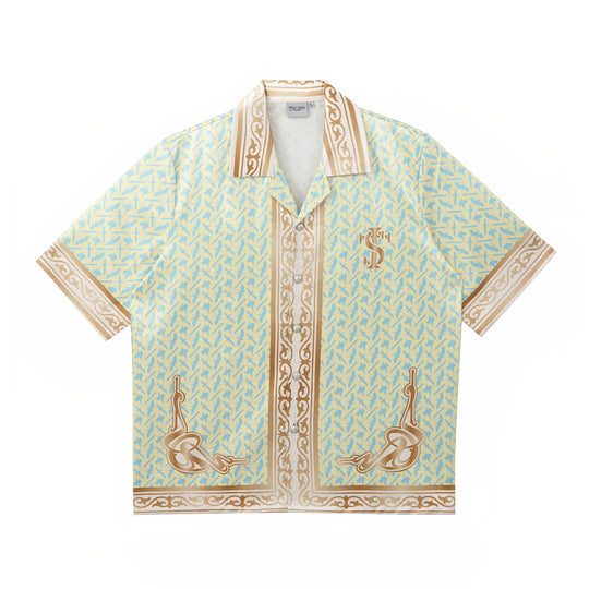 Small Town Kid 3D Digital Print Satin Cuban Shirt Set | Face 3 Face