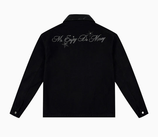 MEDM Star Studded Leather Patch Detroit Jacket | Face 3 Face