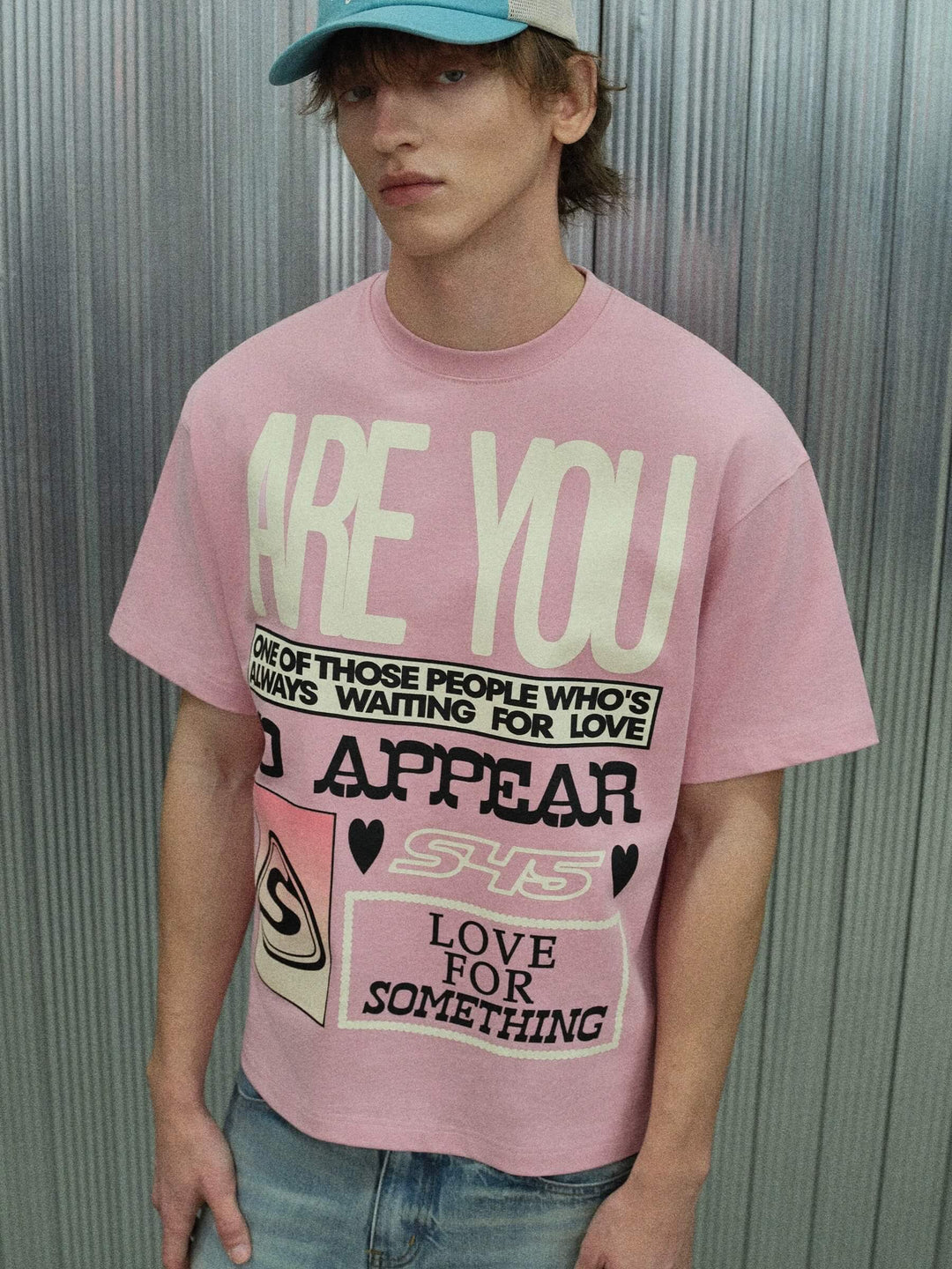 S45 Contrast Color Slogan Print Short Sleeve Tee | Face 3 Face