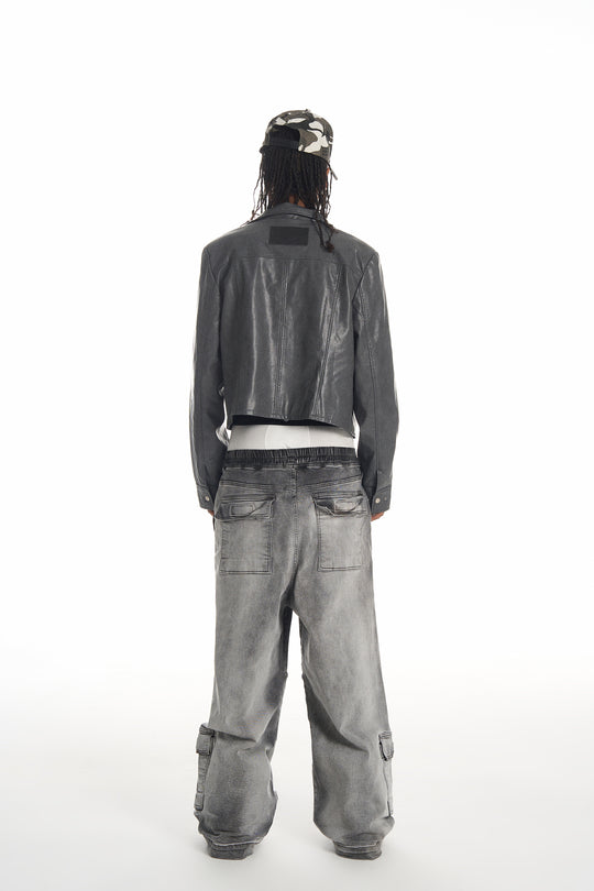 KARMANISTIC Racing Short Leather Jacket | Face 3 Face