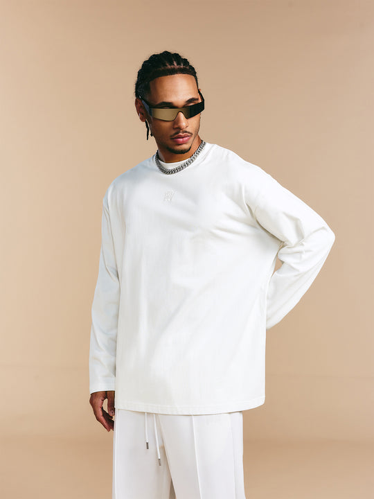 1807 Glossy Logo Print Long Sleeve Tee | Face 3 Face