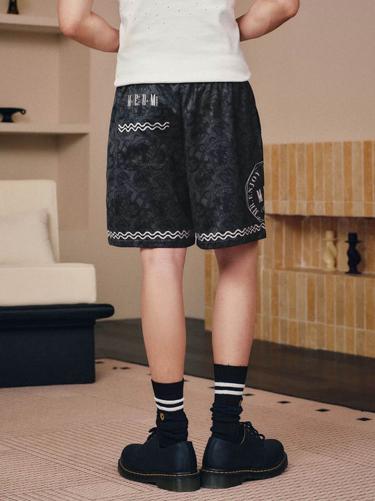 MEDM All Over Pattern Print Basketball Shorts | Face 3 Face
