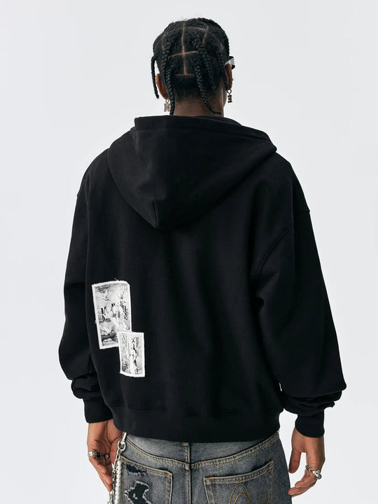 MEDM Angel Patch Zip Up Hoodie | Face 3 Face