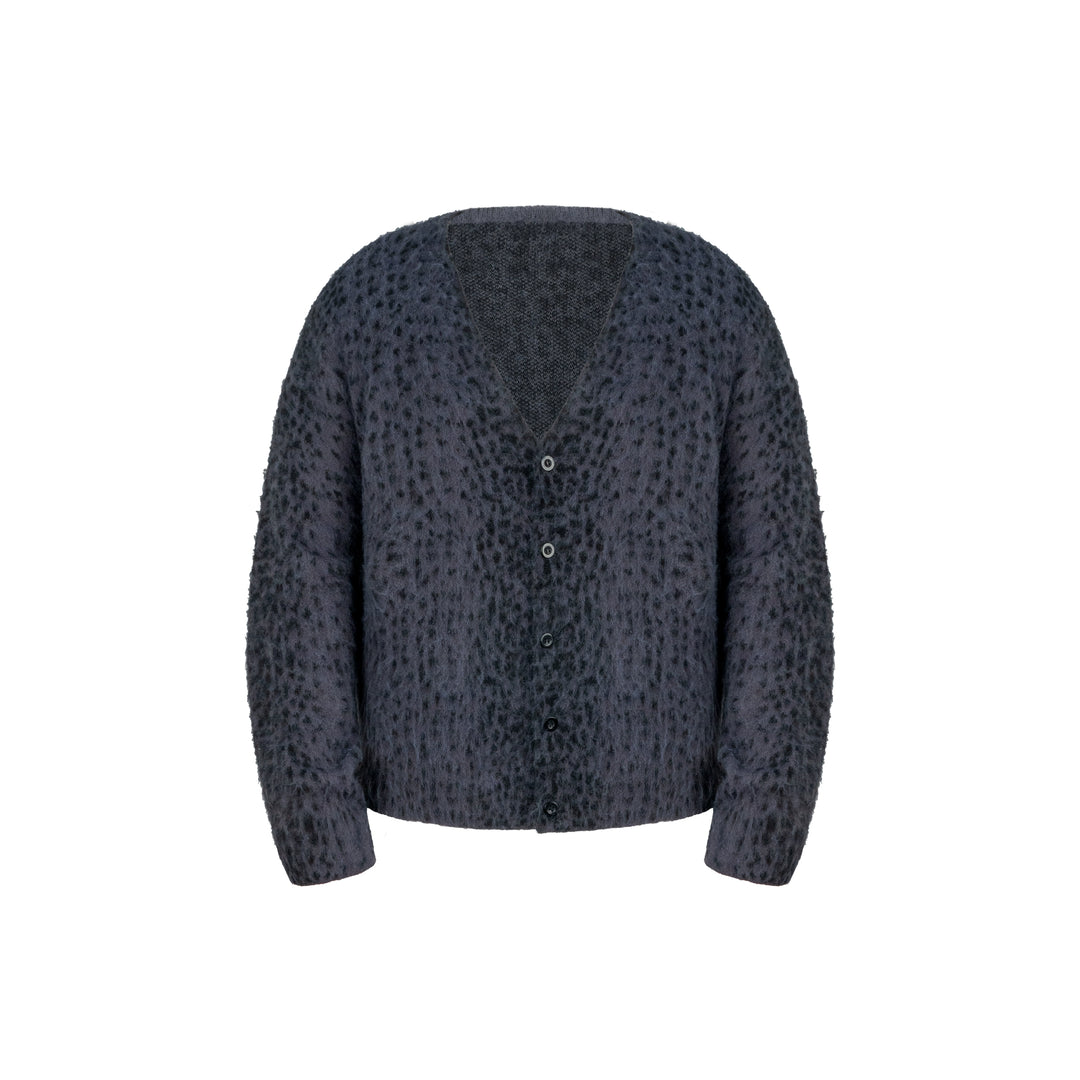 ANTIDOTE Dark Leopard Brushed Knit Cardigan | Face 3 Face