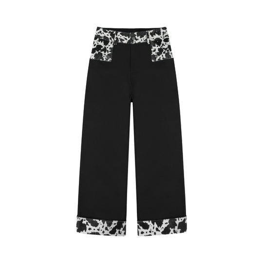 ANTIDOTE Wooly Leopard Cow Patchwork Work Pants | Face 3 Face