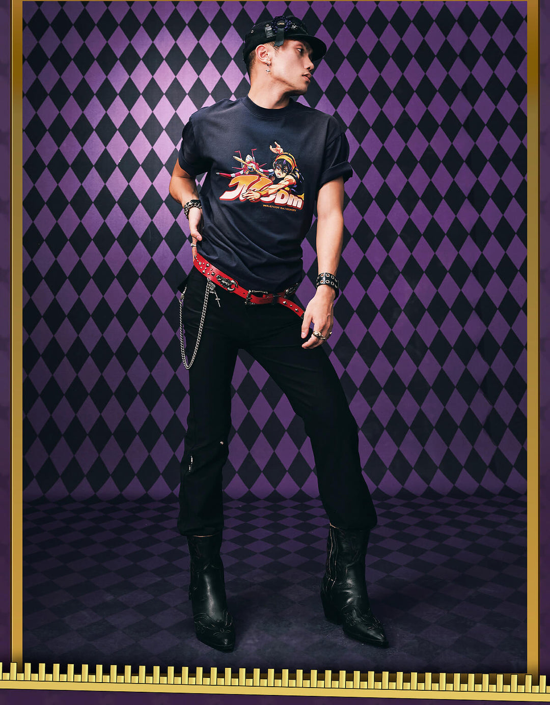 MEDM × JOJO Washed Distressed Character Print Tee | Face 3 Face