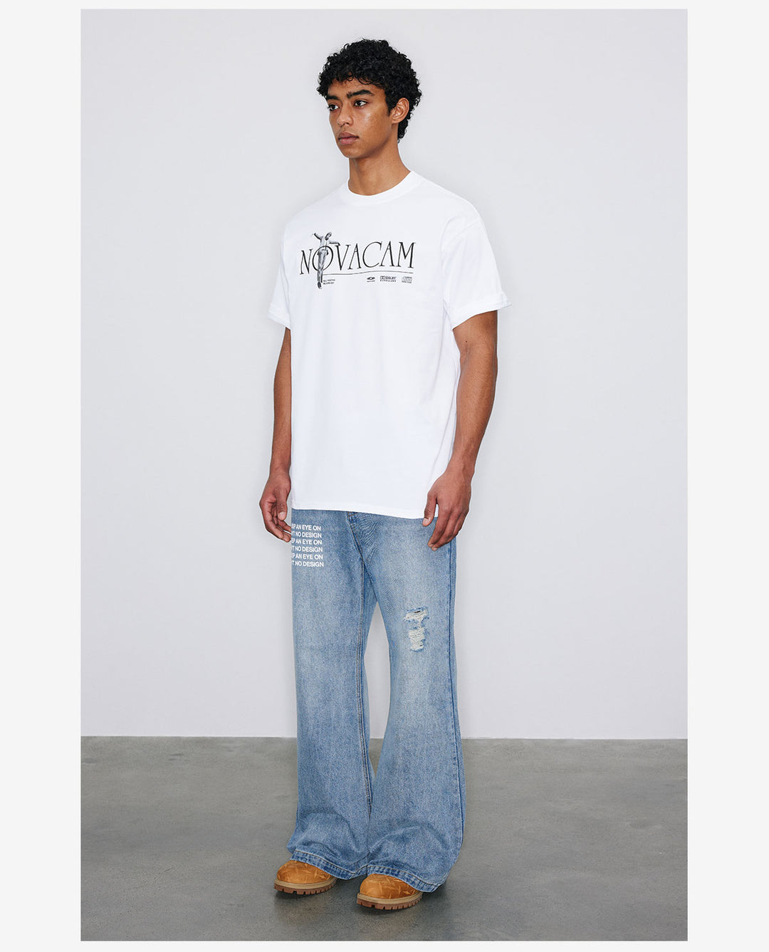 NOVACAM Letter Print Logo Tee | Face 3 Face