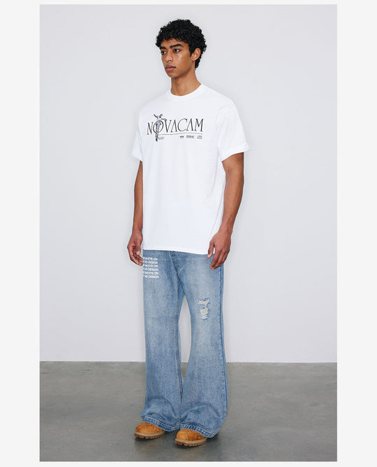 NOVACAM Letter Print Logo Tee | Face 3 Face