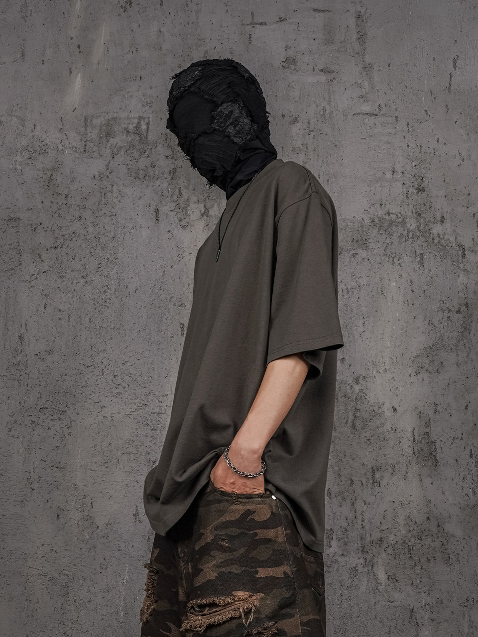 UNDERWATER Brown Sand-Washed Basic Faded Tee | Face 3 Face