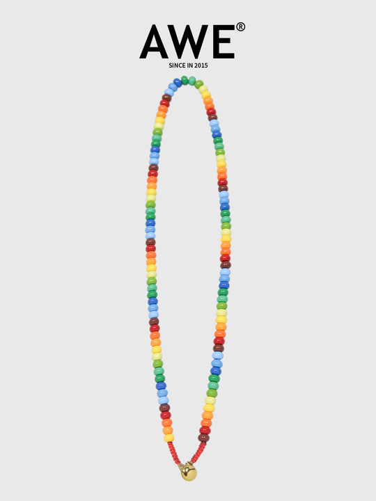 AWE Colorful Enamel Beaded Necklace | Face 3 Face